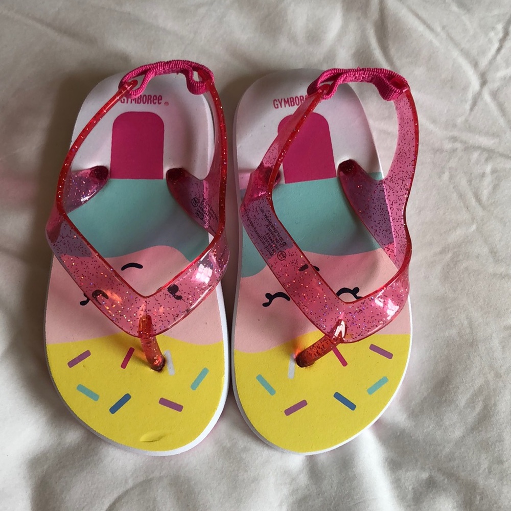 NWOT Gymboree ice cream cone flip flops size 7-8